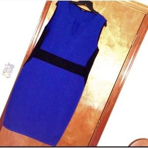20W New Look Royal Blue Colorblock Bodycon Dress